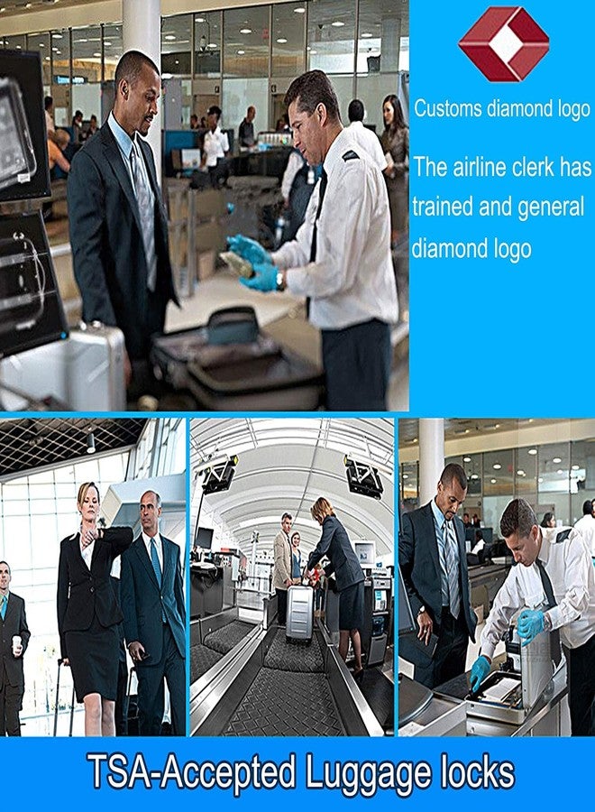 KANABEE قفل KANAbee ذو 4 أرقام معتمد من إدارة أمن النقل الأمريكية (TSA) للأمتعة، أقفال برقم سري معتمد من الولايات المتحدة لحقائب السفر، أمان السفر (متعدد الألوان، عبوة من 4 قطع) - Image 4